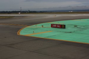 Taxiway with Holding Position Sign by Walter Siegmund